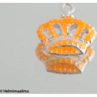 Riipus kruunu emaloitu oranssi n. 16,5 mm, 1 kpl
