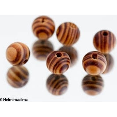 Burlywood puuhelmi pyöreä 10-11 mm, 10 kpl