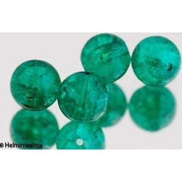 Särölasihelmi sinivihreä/vihreä pyöreä 12 mm, 10 kpl