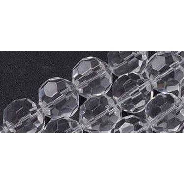 Kristallihelmi särmikäs pyöreä 20 mm, kirkas, 4 kpl