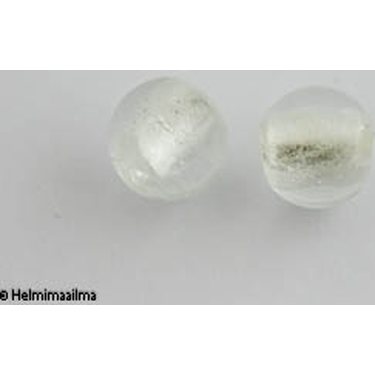 Hopeafoliohelmi pyöreä 12 mm kirkas, 1 kpl