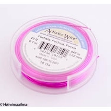 Artistic wire kuparilanka 1,02 mm (18 GA) fuksianpunainen, 6,1 m puola