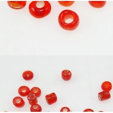 Siemenhelmi (2x1.90mm) hopeasisus punainen, 20 grammaa