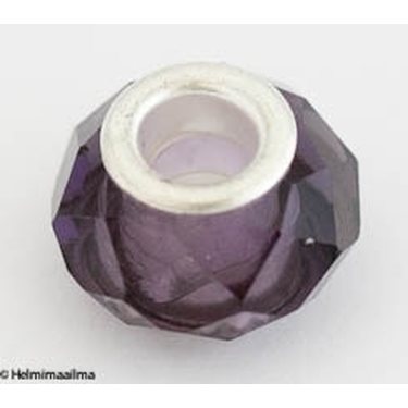 Pandora särmikäs lasihelmi 14 x 9 mm violetti, 1 kpl