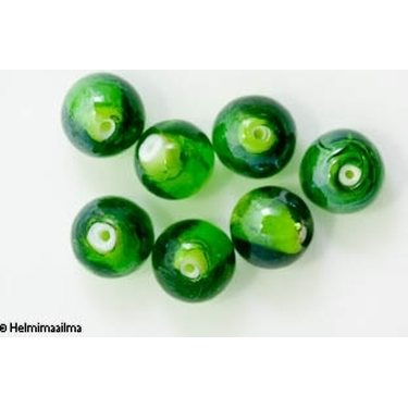 Hopeafoliohelmi pyöreä 16 mm AB-päällystetty, vihreä, 1 kpl