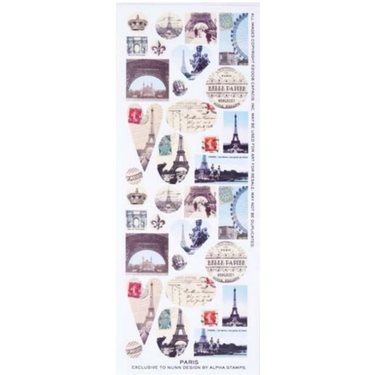Paperikuvat / Collage sheet Pariisi, 1 arkki 10,5 x 28 cm
