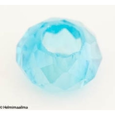Pandora särmikäs lasihelmi 14 x 8 mm turkoosi AB päällystetty, 1 kpl