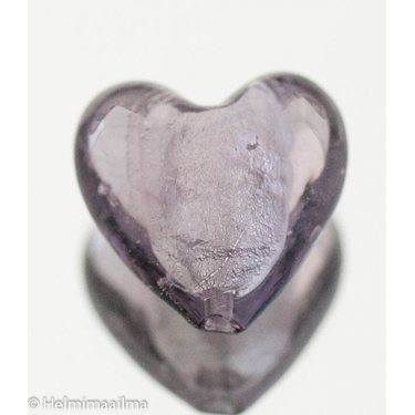 Hopeafoliosydän 28 mm vaalea violetti, 1 kpl