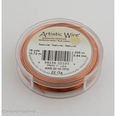 Artistic Wire kuparilanka 0,64 mm (22 GA) väri kupari, 13,7 m puola