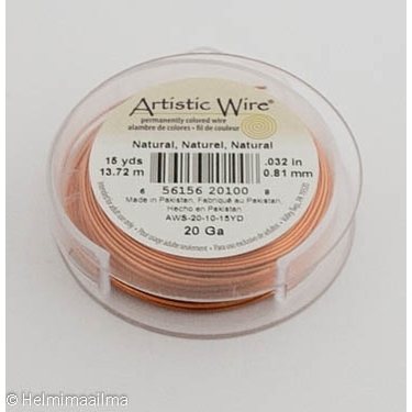 Artistic Wire kuparilanka 0,81 mm (20 GA) väri kupari, 13,7 m puola
