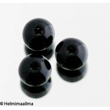Akryylihelmi musta pyöreä 8 mm, 30 kpl