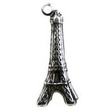 Trinity Brass Eiffel torni riipus 22 x 9 mm antiikkihopeoitu, 1 kpl
