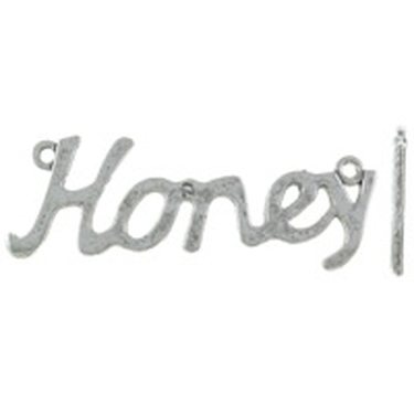Korulinkki "Honey" 55 x 20 mm antiikkihopea, 2 kpl