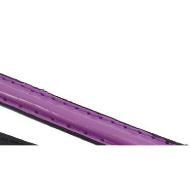 Nahkanauha litteä 10 x 2 mm violetti tikattu reuna, 1 metri