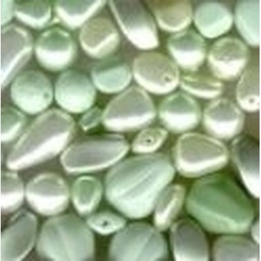Estrela helmiäislasihelmilajitelma vaaleanvihreät helmet, 100 grammaa