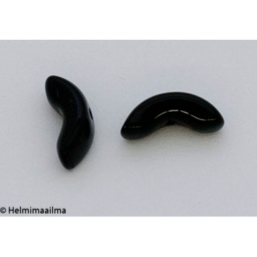 Tsekkiläinen lasihelmi enkelinsiipi musta 10 mm, 20 kpl