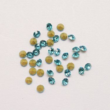 Chaton pyöreä turkoosi 3~3,2 mm (PP24), 1 gramma