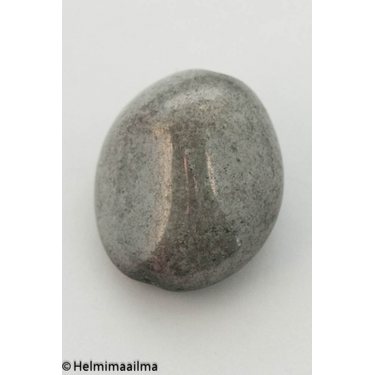 Estrela helmiäislasihelmi iso pallukka 24 x 20 x 12 mm, harmaa kivikuvio, 1 kpl