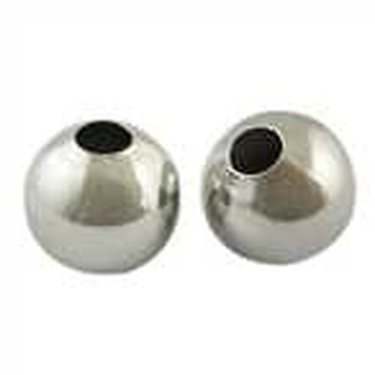 Metallihelmi hopeanvärinen pallo 8 mm, 20 kpl