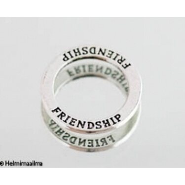 Metallihelmi rengas 22 mm, "FRIENDSHIP", 1 kpl