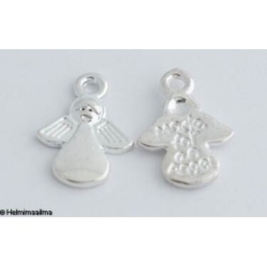 Riipus tiibetinhopeinen hopeanvärinen enkeli "Made for an angel" 17,5 mm, 8 kpl