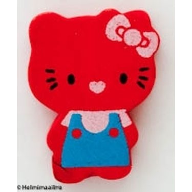 Puuhelmi Hello Kitty 24 mm punainen, 1 kpl