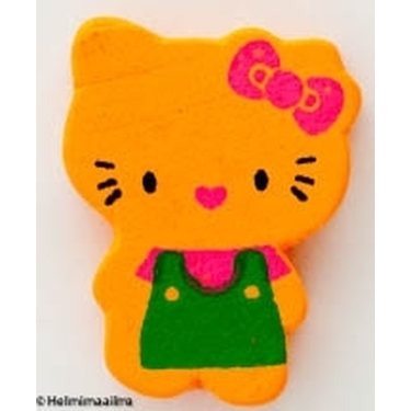 Puuhelmi Hello Kitty 24 mm oranssi, 1 kpl