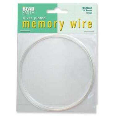 Memory wire kaulakorukoko hopeoitu 12 kieppiä