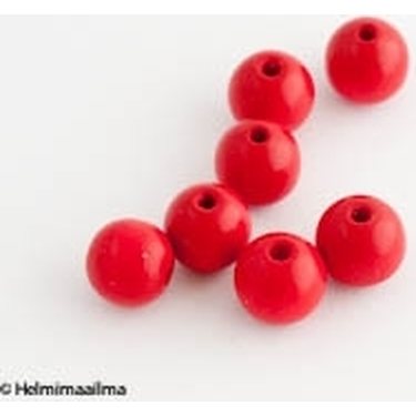 Preciosa Tsekkiläinen puuhelmi punainen pyöreä 16 mm, 5 kpl