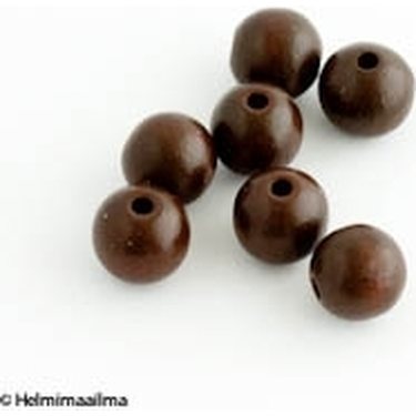 Preciosa Tsekkiläinen puuhelmi ruskea pyöreä 18 mm, 2 kpl