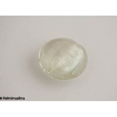 Hopeafoliohelmi litteä pyöreä kirkas 28 mm, 1 kpl