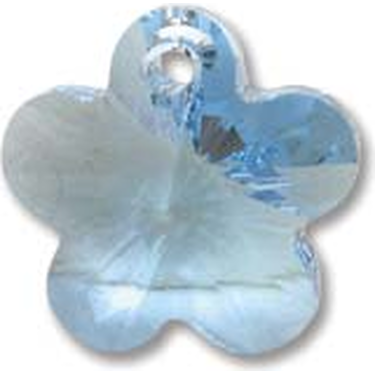 Swarovski kristallikukkariipus 14mm, aqua, 1 kpl