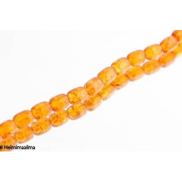 Särölasihelmi tynnyri oranssi 12x16 mm, 1 kpl