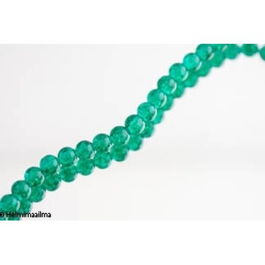 Särölasihelmi sinivihreä/vihreä pyöreä 12 mm, n. 82 cm nauha
