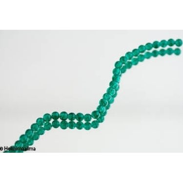 Särölasihelmi sinivihreä/vihreä pyöreä 8 mm, n. 81 cm nauha