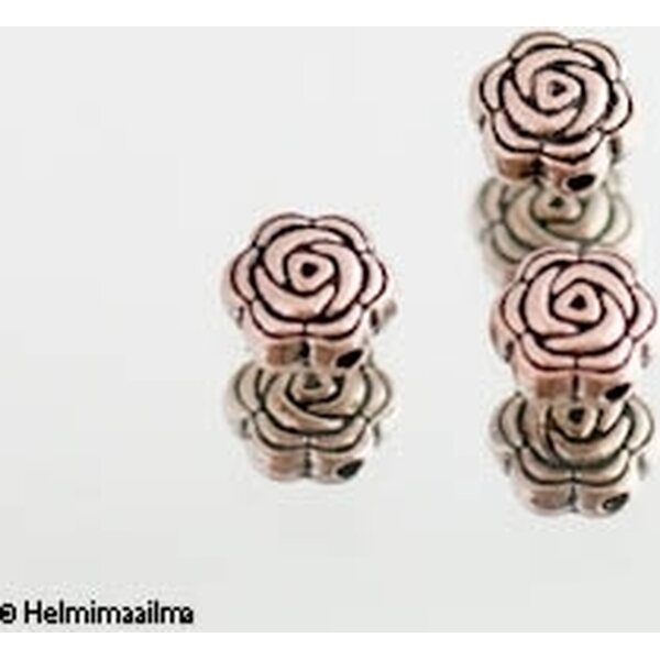 Metallihelmi kukka kupari halk. 8 mm, paksuus 4 mm, 8 kpl