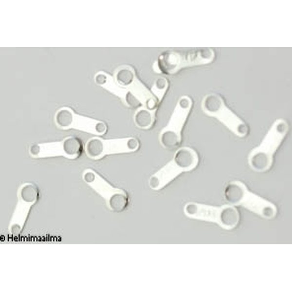 Lukon vastakappale hopeoitu 4x10 mm litteä, 20 kpl