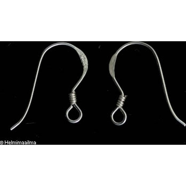 Avokorvakorukoukku 14 mm kierrekoristeella, 925 sterlinghopeaa, 1 pari