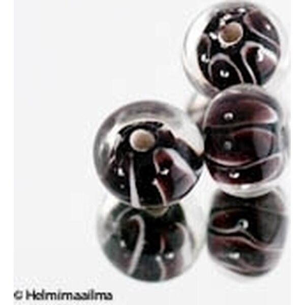 Lamppuhelmi abakus musta n. 12x8 mm, 1 kpl
