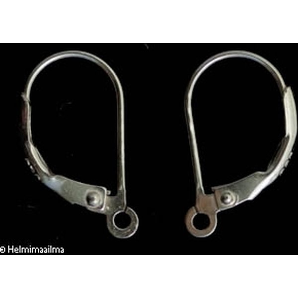 Saranalukko korvakorukoukku 17x8x2 mm 925 sterlinghopeaa, 1 pari