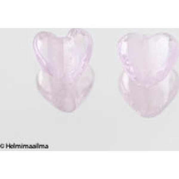 Hopeafoliosydän 12 mm vaaleanpunainen, 1 kpl