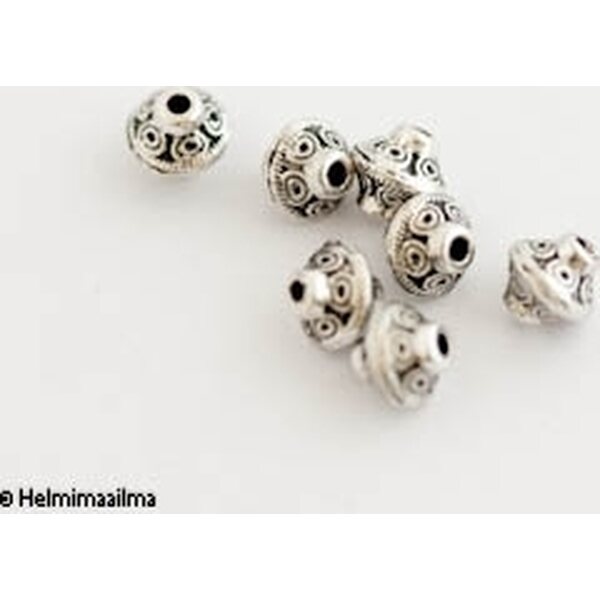 Metallihelmi bicone n. 7 mm, 8 kpl