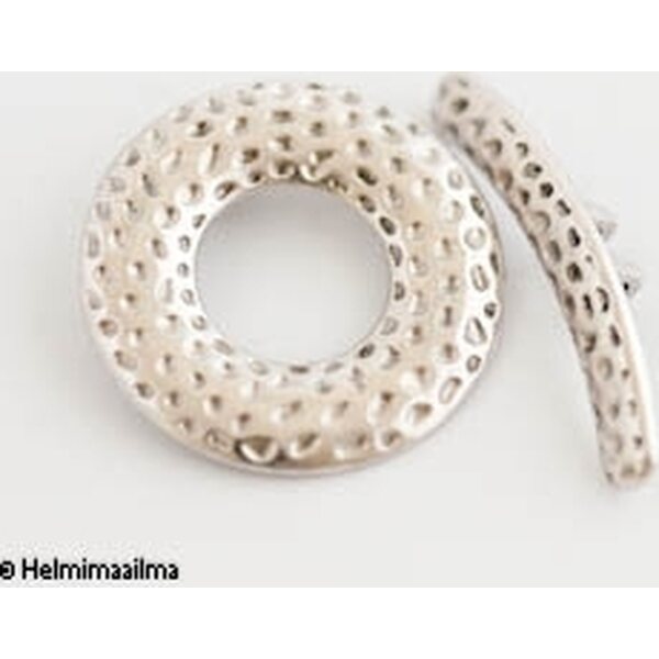Tiibetinhopeinen salpalukko antiikkihopea rengas 25 mm, salpa 30 mm, 4 paria