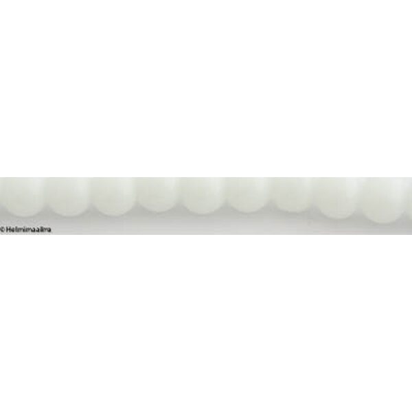 Lasihelmi pyöreä 8 mm valkoinen, n. 31 cm nauha