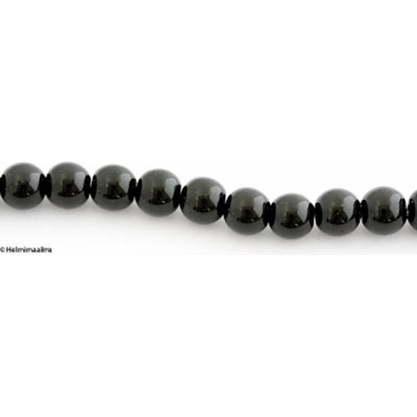 Lasihelmi pyöreä 10 mm musta, n. 28-31 cm nauha