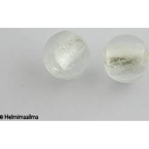 Hopeafoliohelmi pyöreä 12 mm kirkas, 1 kpl