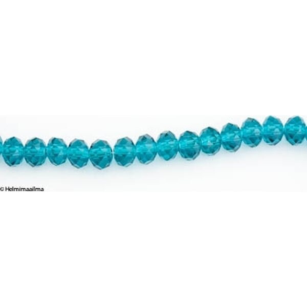 Lasihelmi fasetti abakus petrooli 8 x 6 mm, 10 kpl