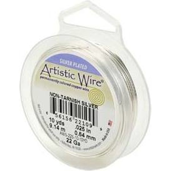 Artistic wire kopparöverdragen WIRE silver NON TARNISH 18 GA 20 FT SPL