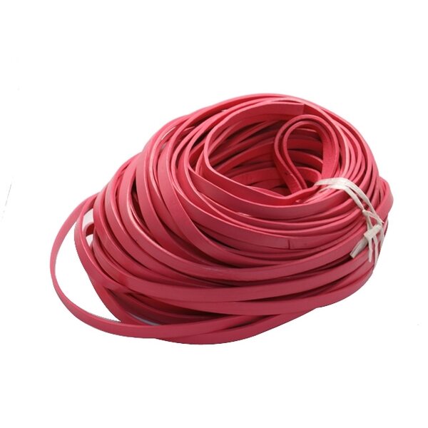Nahkanauha red litteä 10 x 2,5 mm, 1 meter