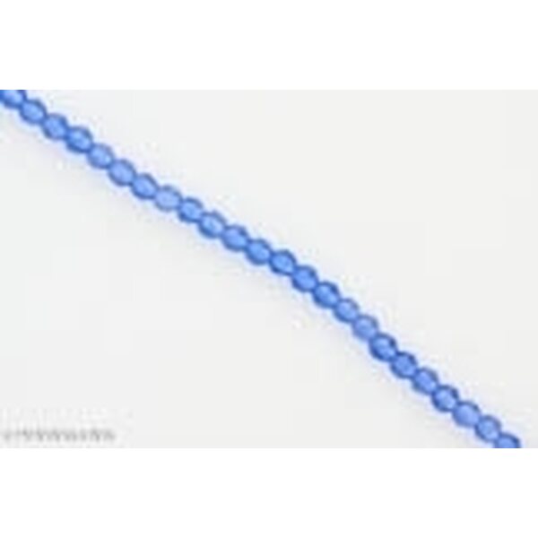 Kristallihelmi särmikäs pyöreä 4 mm, sininen, n. 34 cm nauha